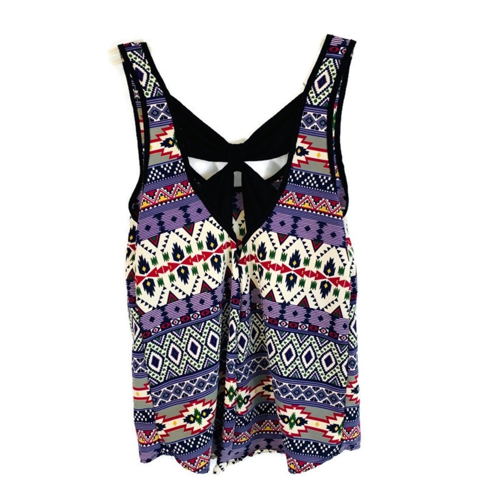 Aztec Tank Top with Back Detailing